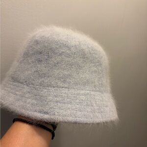 H&M baby blue angora bucket hat